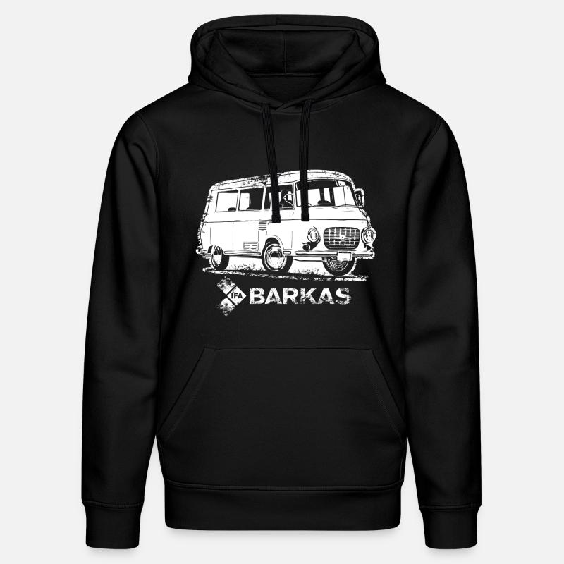 Barkas B1000 blanc - Sweat à capuche bio DRUMMER Stanley/Stella Unisexe - noir