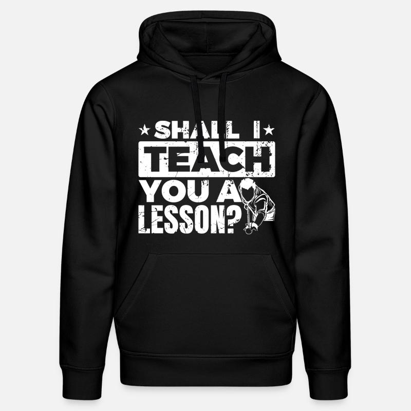 Leçon de billard - Sweat à capuche bio DRUMMER Stanley/Stella Unisexe - noir