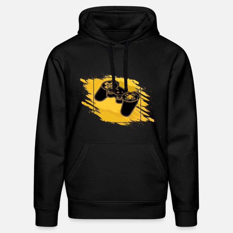 Manette de jeu Retro - Sweat à capuche bio DRUMMER Stanley/Stella Unisexe - noir