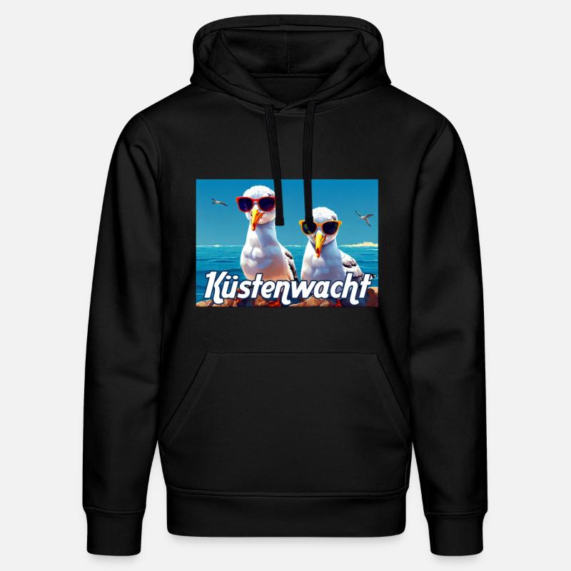 Garde-côtes Seagulls - Sweat à capuche bio DRUMMER Stanley/Stella Unisexe - noir