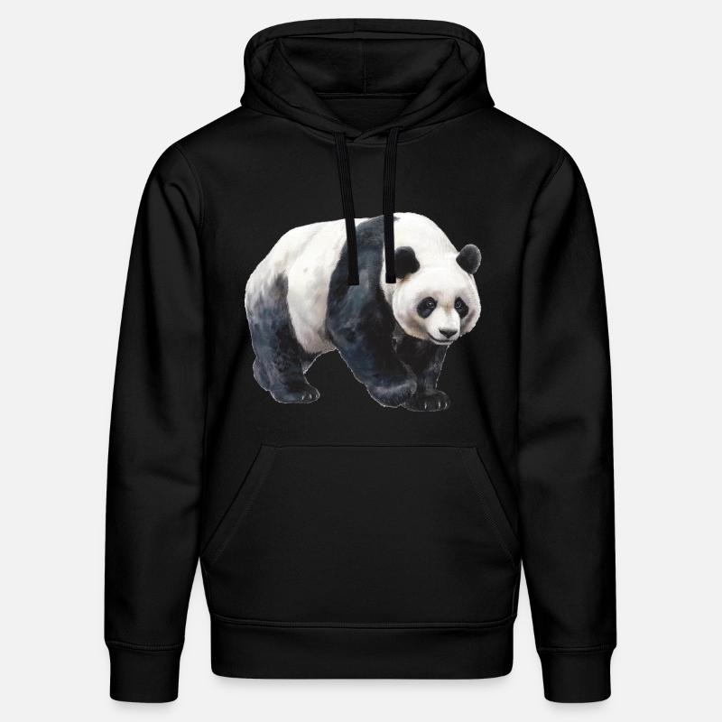 Panda - Sweat à capuche bio DRUMMER Stanley/Stella Unisexe - noir