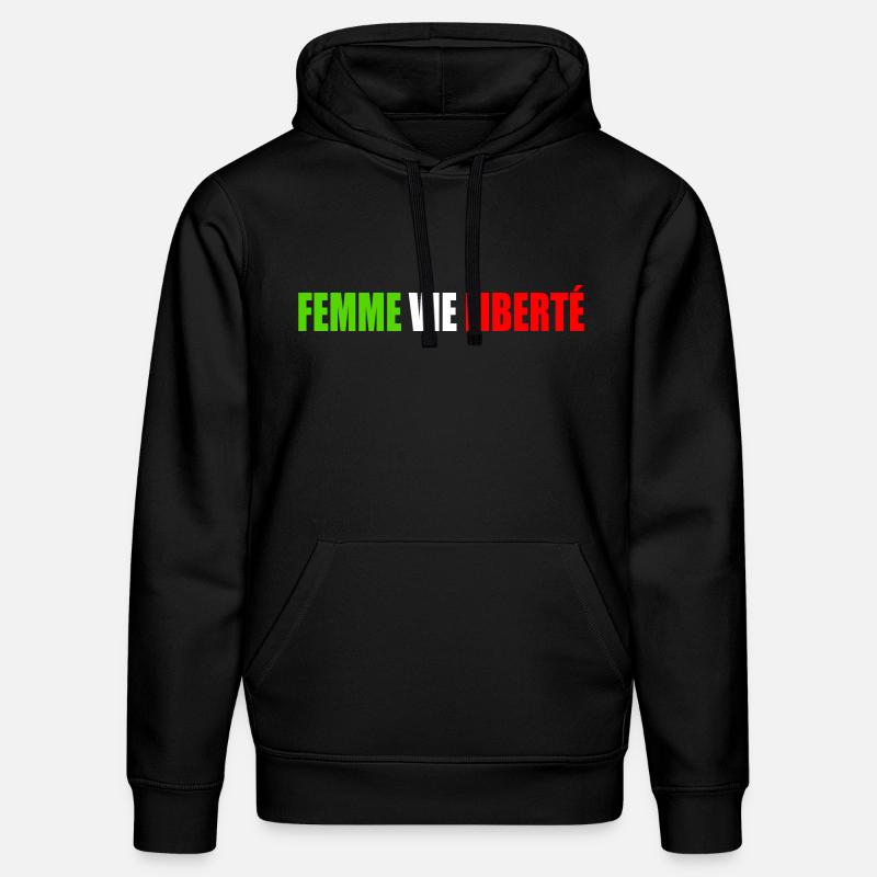 Femme vie liberté - Sweat à capuche bio DRUMMER Stanley/Stella Unisexe - noir