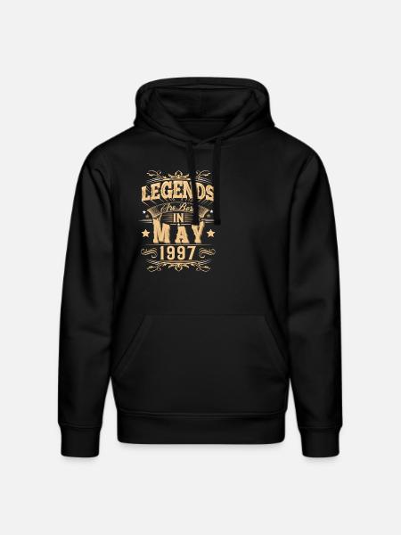 May 1997 Birthday Legend - Stanley/Stella DRUMMER Unisex Organic Hoodie - black