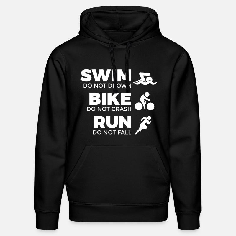 Motivation pour les triathlètes - Sweat à capuche bio DRUMMER Stanley/Stella Unisexe - noir