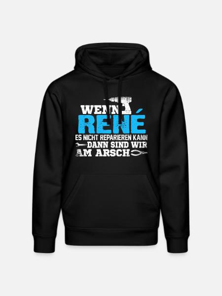 RENÉ - kann es reparieren - Stanley/Stella Unisex Bio-Hoodie DRUMMER - Schwarz