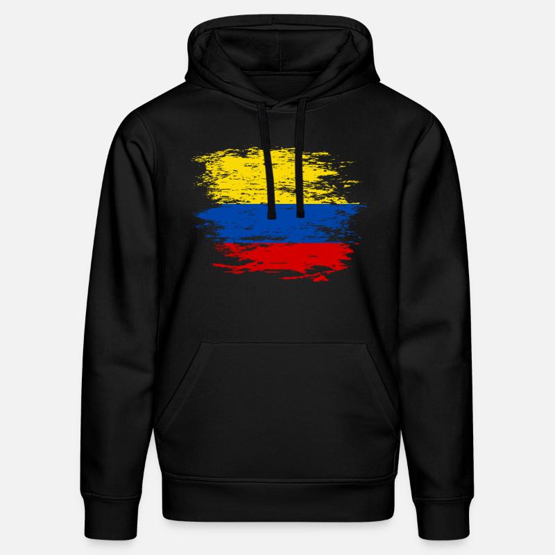 Drapeau de la Colombie utilisé - Sweat à capuche bio DRUMMER Stanley/Stella Unisexe - noir