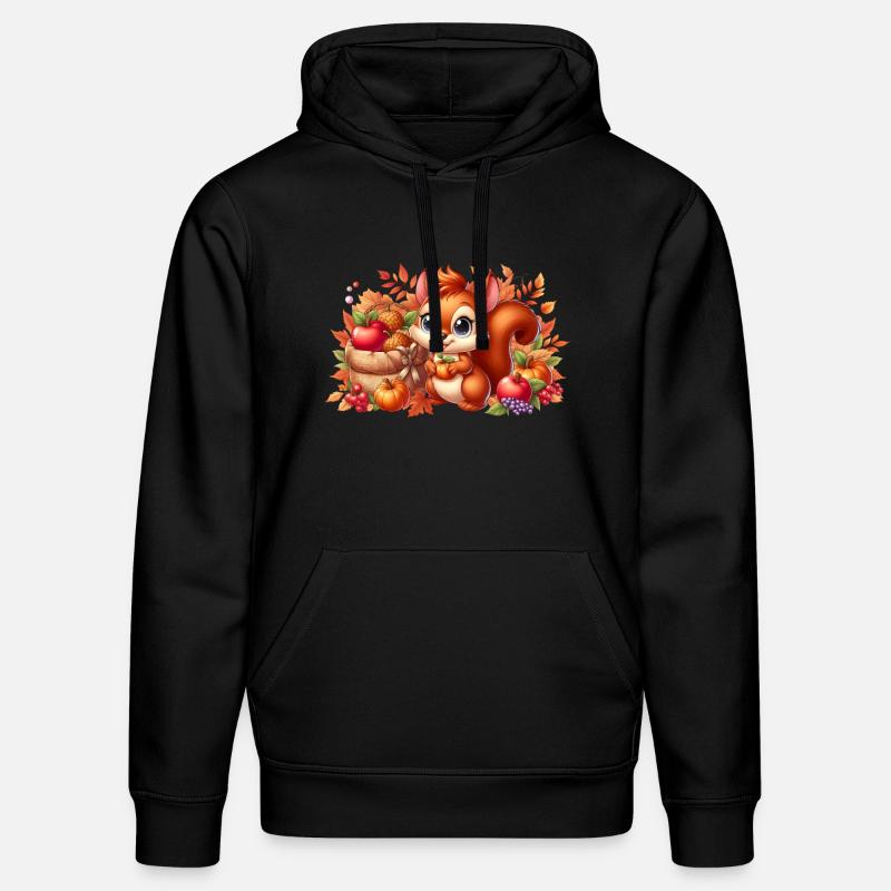 squirell autumn3 - Sweat à capuche bio DRUMMER Stanley/Stella Unisexe - noir