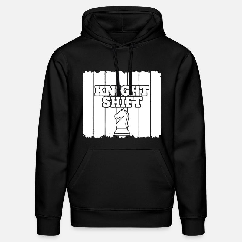 Shift du cavalier d’échecs - Sweat à capuche bio DRUMMER Stanley/Stella Unisexe - noir
