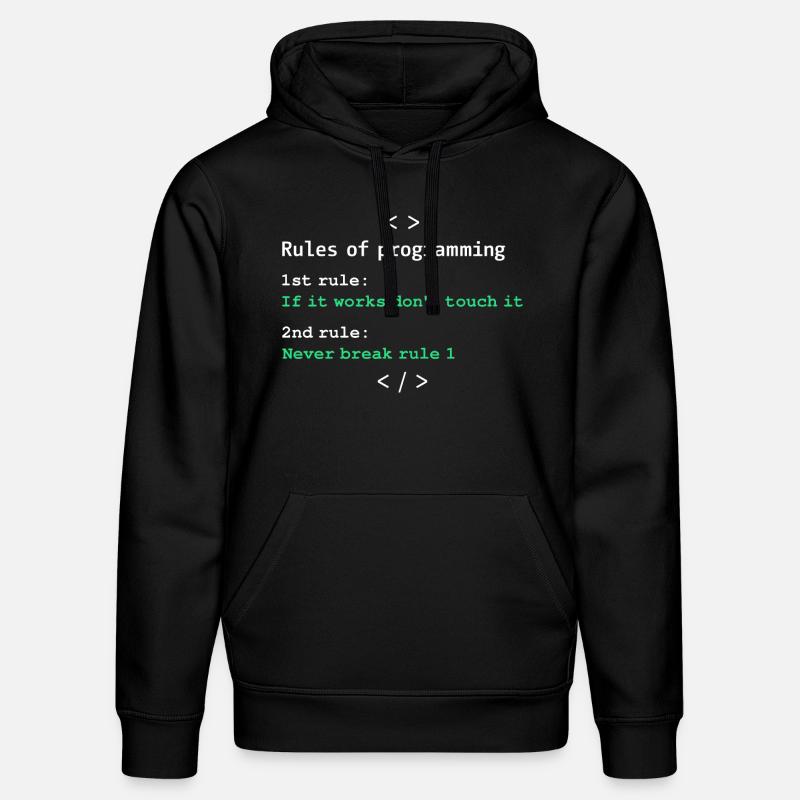 Regeln der Programmierung - Stanley/Stella Unisex Bio-Hoodie DRUMMER  - Schwarz