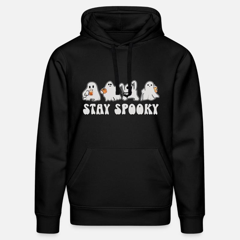 Fantômes Halloween - Restez effrayant - Sweat à capuche bio DRUMMER Stanley/Stella Unisexe - noir