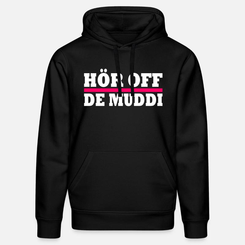 Hör off de muddi - Stanley/Stella Unisex Bio-Hoodie DRUMMER  - Schwarz