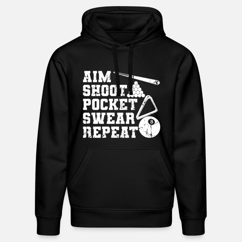 Drôle de dicton de billard - Sweat à capuche bio DRUMMER Stanley/Stella Unisexe - noir