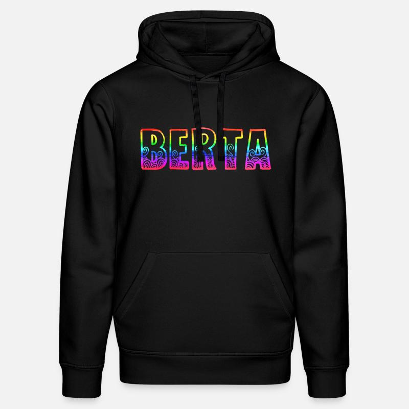 berta rs regenbogen - Stanley/Stella Unisex Bio-Hoodie DRUMMER  - Schwarz
