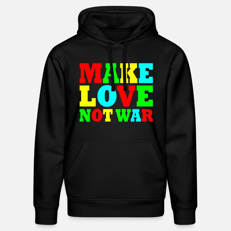 Make love not war - Stanley/Stella Unisex Bio-Hoodie DRUMMER  - Schwarz