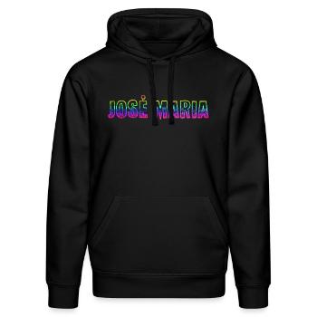 José Maria RS Rainbow - Stanley/Stella DRUMMER Unisex Organic Hoodie - black - Front - Marisol (170cm) & Nik (191cm)