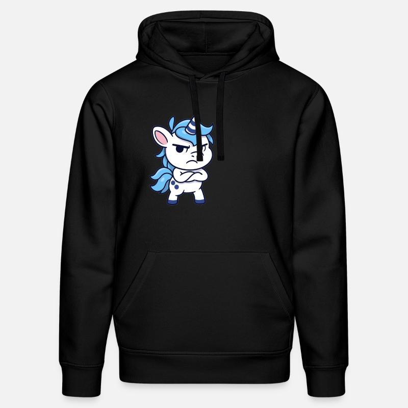 Freches Einhorn - Stanley/Stella Unisex Bio-Hoodie DRUMMER  - Schwarz
