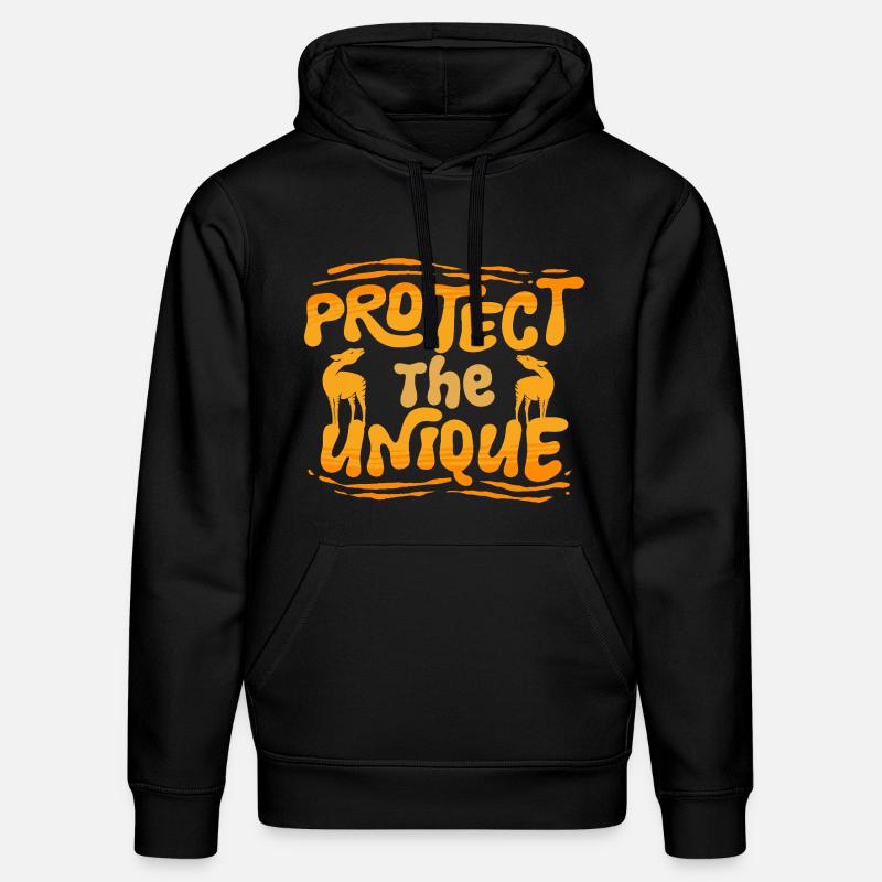 Niveau Okapi Protéger l’Unique - Sweat à capuche bio DRUMMER Stanley/Stella Unisexe - noir