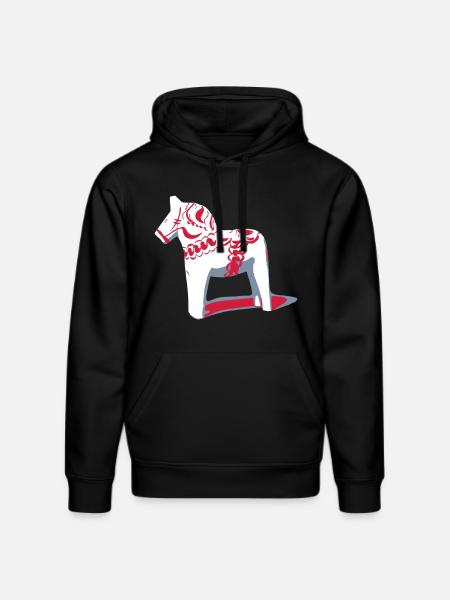 Dalahorse - Stanley/Stella DRUMMER Unisex Organic Hoodie - black