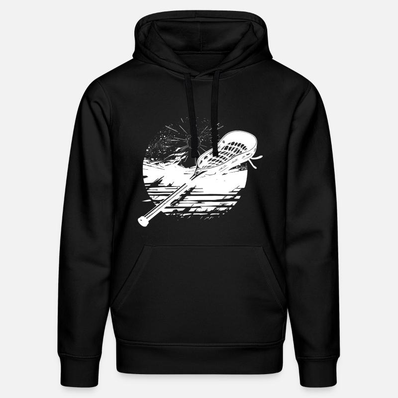Lacrosse Schläger Grafik - Stanley/Stella Unisex Bio-Hoodie DRUMMER - Schwarz