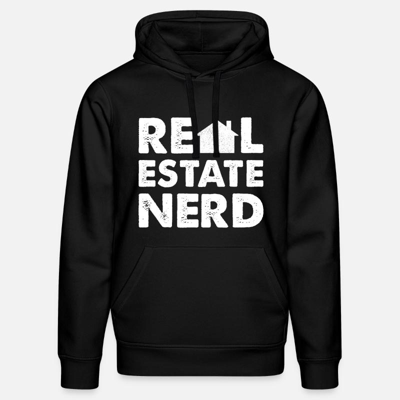 Nerd de l’immobilier - Sweat à capuche bio DRUMMER Stanley/Stella Unisexe - noir