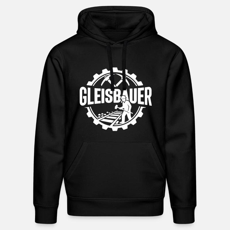 Track Builder Construction Site Railway - Stanley/Stella DRUMMER Unisex Organic Hoodie - black