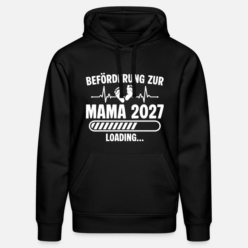 Annoncez la future future maman 2027 - Sweat à capuche bio DRUMMER Stanley/Stella Unisexe - noir