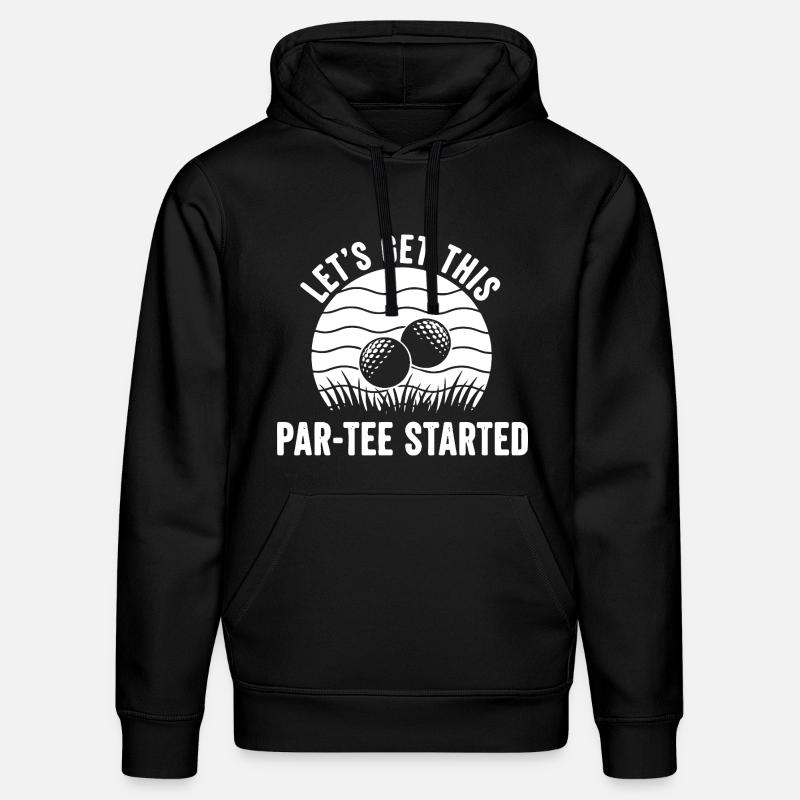 Dicton du golf par tee - Sweat à capuche bio DRUMMER Stanley/Stella Unisexe - noir