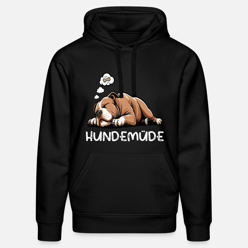 Hundemüde American Bully Bully Pit Bullybesitzer - Stanley/Stella Unisex Bio-Hoodie DRUMMER  - Schwarz
