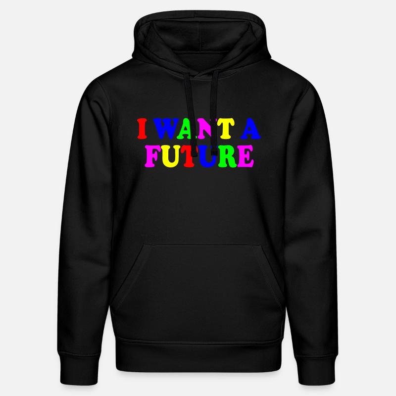 I want a future - Stanley/Stella Unisex Bio-Hoodie DRUMMER - Schwarz