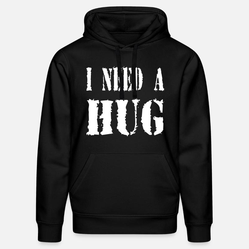 I NEED A HUG - Stanley/Stella Unisex Bio-Hoodie DRUMMER - Schwarz