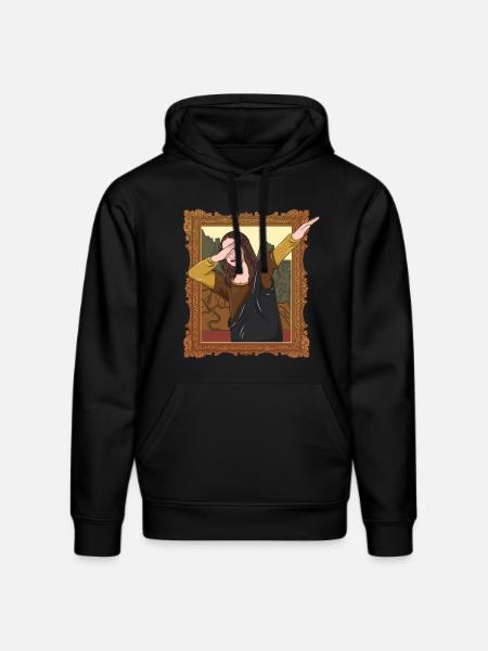 Dabbing Mona Lisa DAB dance dancing funny art - Stanley/Stella DRUMMER Unisex Organic Hoodie - black