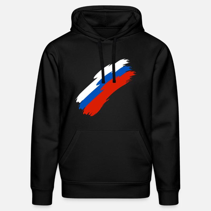 Russie drapeau couleurs - Sweat à capuche bio DRUMMER Stanley/Stella Unisexe - noir