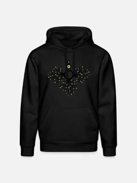 Kreiseadler_2f - Stanley/Stella DRUMMER Unisex Organic Hoodie - black