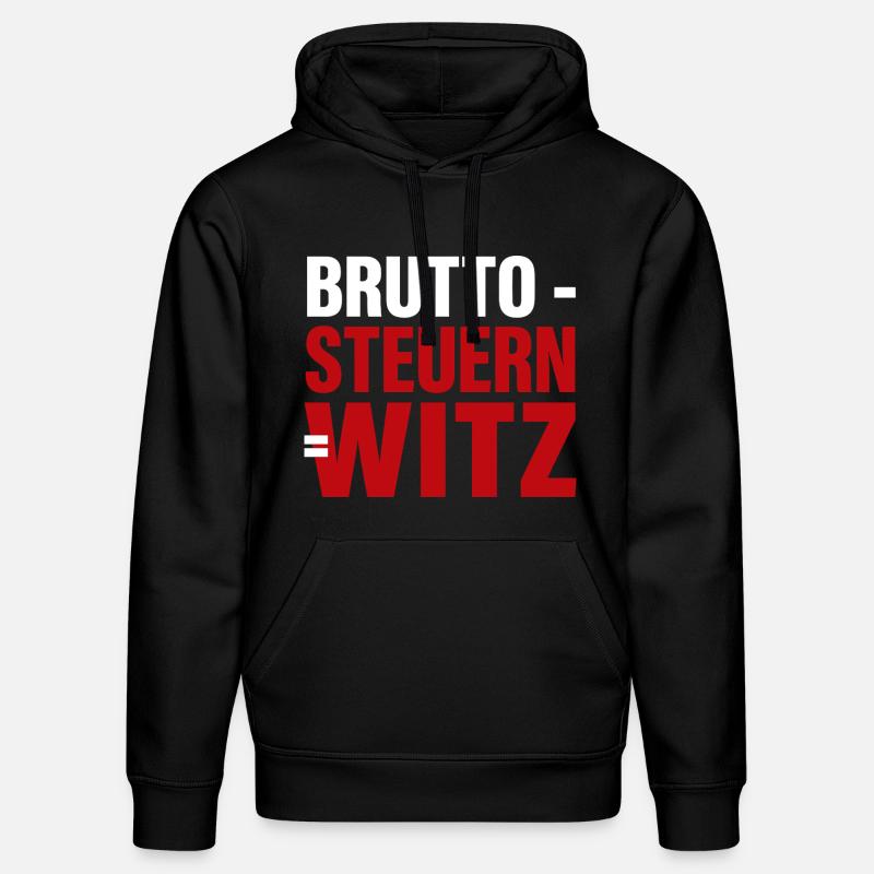 Impôts bruts = blague - Sweat à capuche bio DRUMMER Stanley/Stella Unisexe - noir
