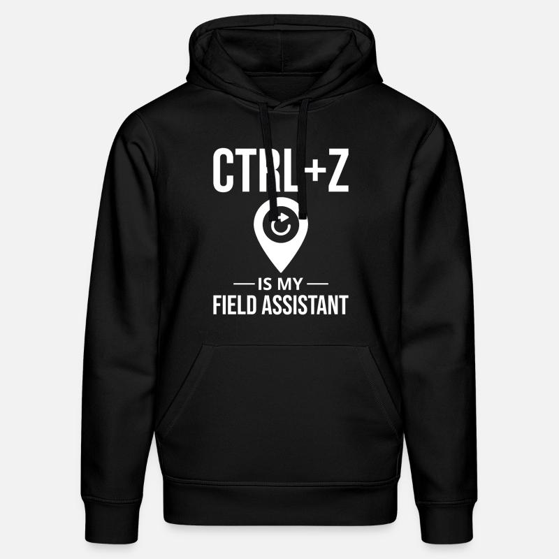 CTRL+Z Feltassistent GIS-dataredigering Angre - Stanley/Stella DRUMMER økologisk unisex-hettegenser - svart