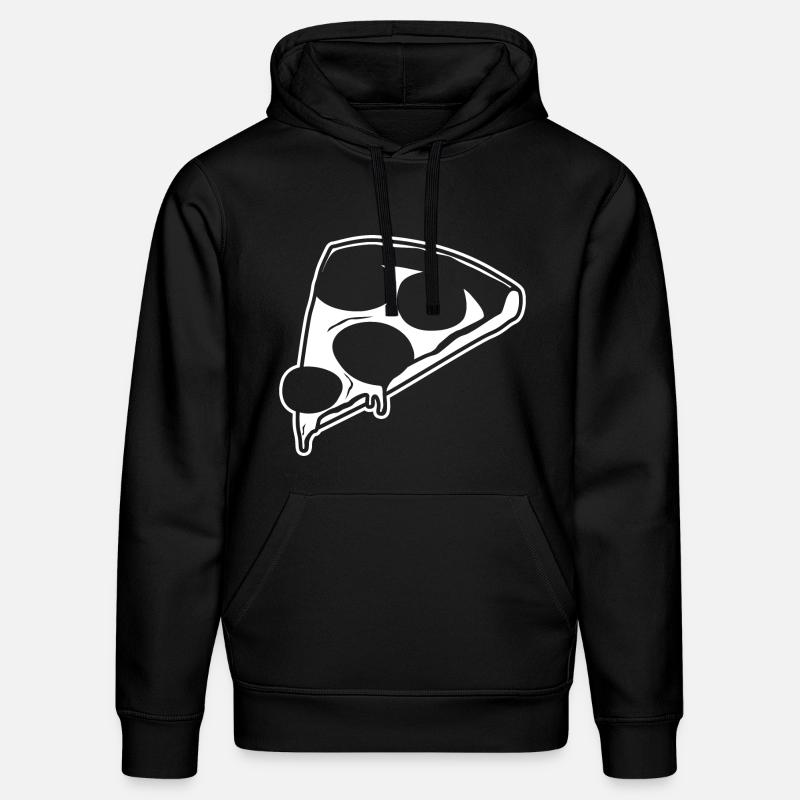 Dessin de pizza - Sweat à capuche bio DRUMMER Stanley/Stella Unisexe - noir