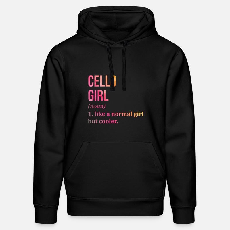 violoncelle - Sweat à capuche bio DRUMMER Stanley/Stella Unisexe - noir