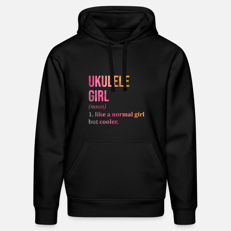 ukulélé - Sweat à capuche bio DRUMMER Stanley/Stella Unisexe - noir