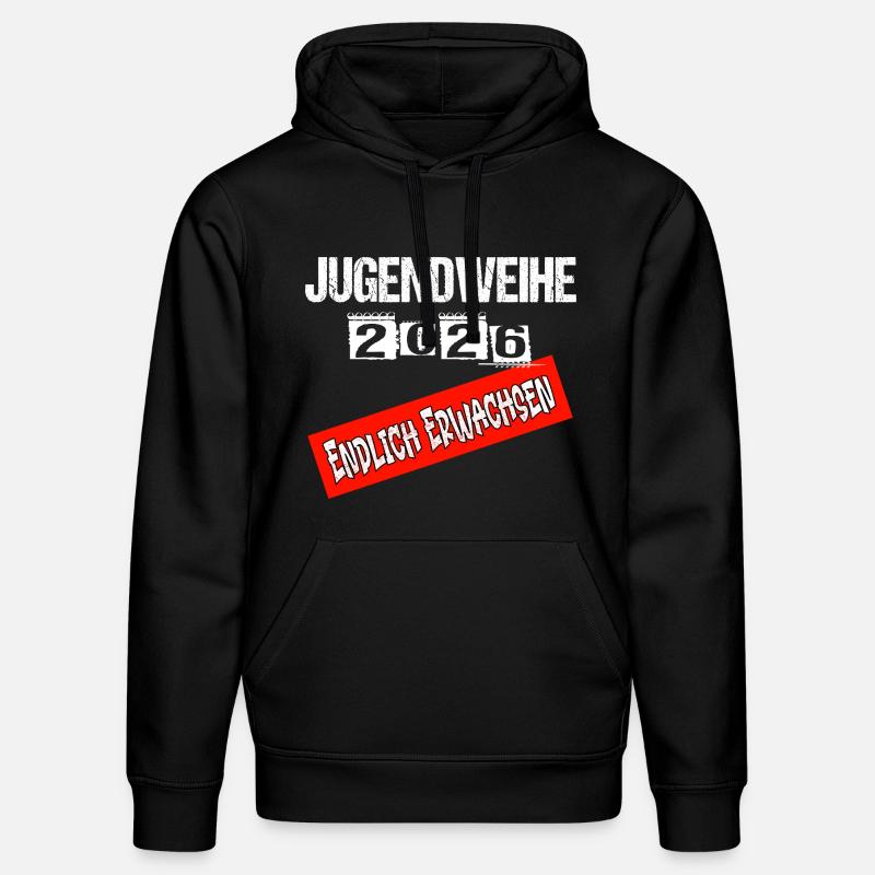 Jugendweihe - Jugendweihe 2026 - Stanley/Stella Unisex Bio-Hoodie DRUMMER  - Schwarz