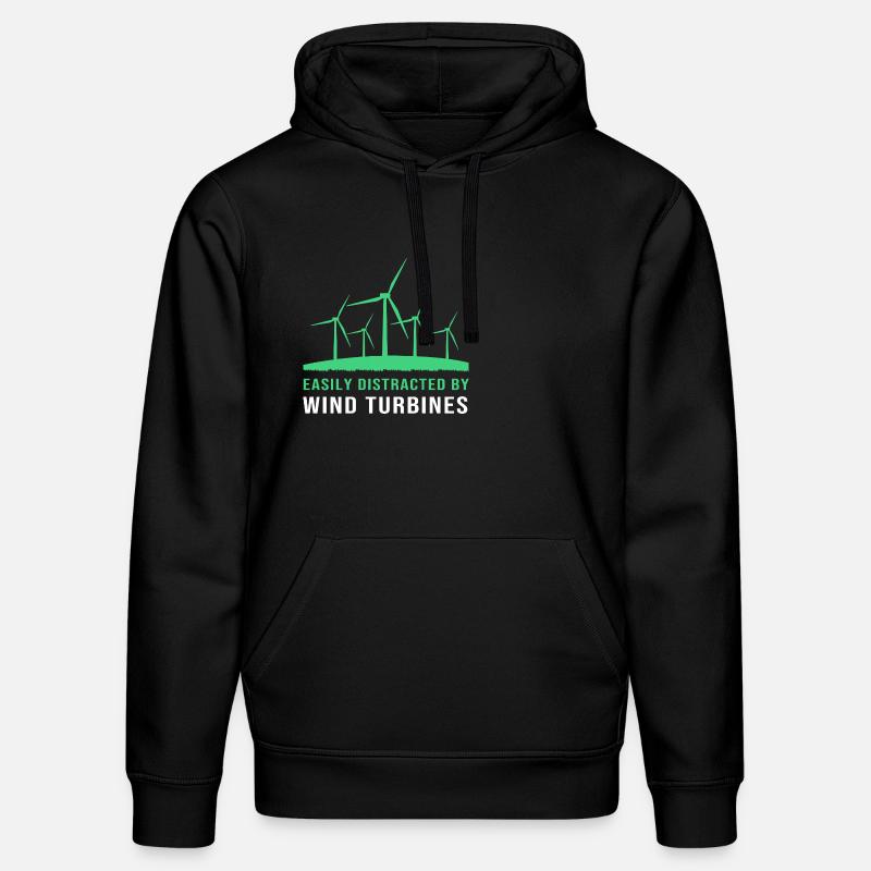 Énergie éolienne Éolienne Énergie éolienne - Sweat à capuche bio DRUMMER Stanley/Stella Unisexe - noir