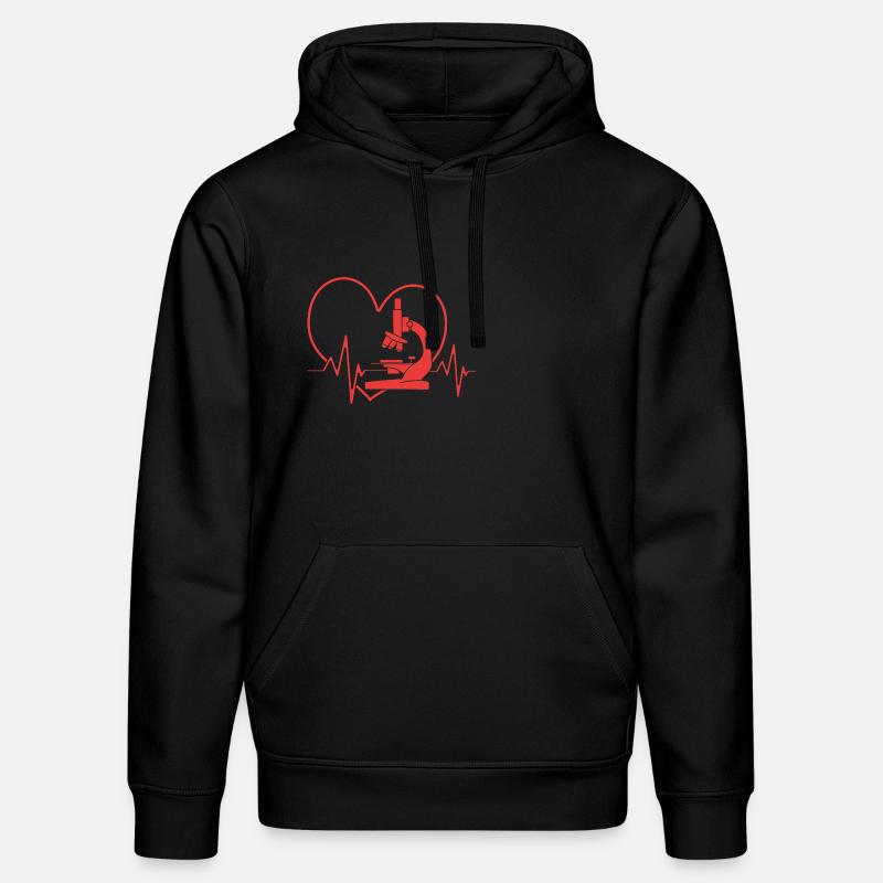 Structural formula molecule - Stanley/Stella DRUMMER Unisex Organic Hoodie - black