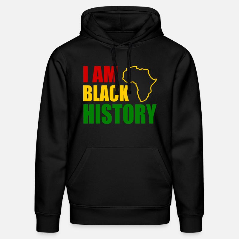 I am black history - Sweat à capuche bio DRUMMER Stanley/Stella Unisexe - noir