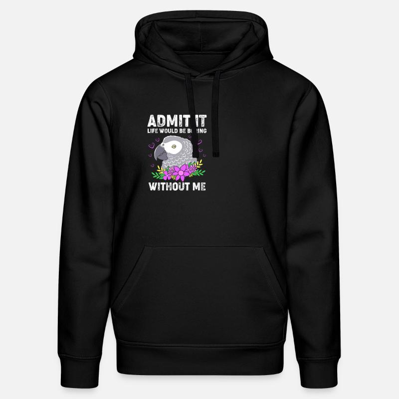 Papagei Grau Graupapagei - Stanley/Stella Unisex Bio-Hoodie DRUMMER  - Schwarz