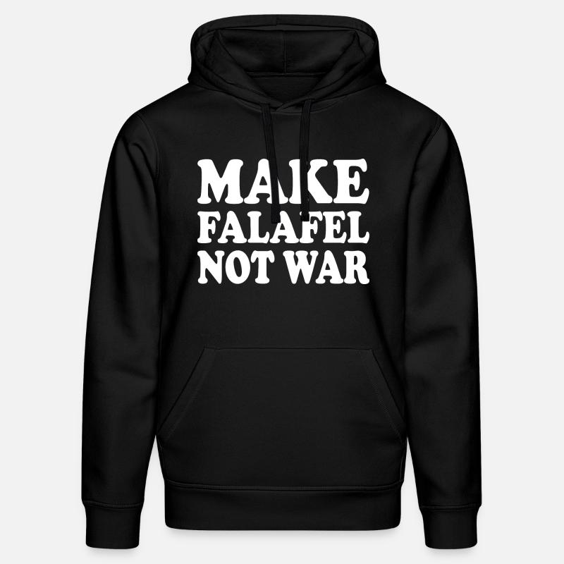 Make falafel not war - Stanley/Stella Unisex Bio-Hoodie DRUMMER  - Schwarz