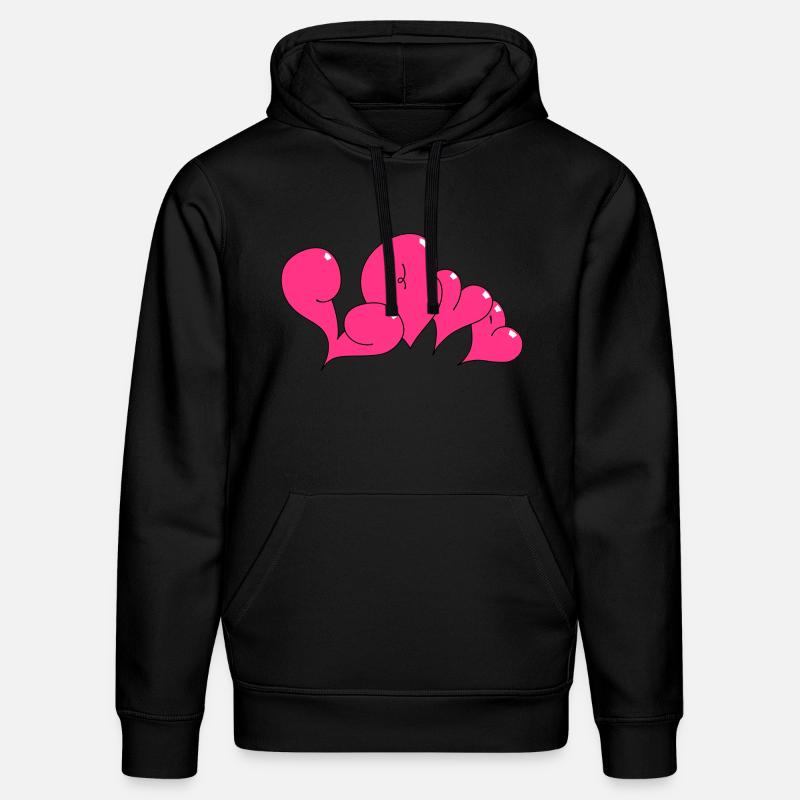 LOVEbubble Style coeur - Sweat à capuche bio DRUMMER Stanley/Stella Unisexe - noir