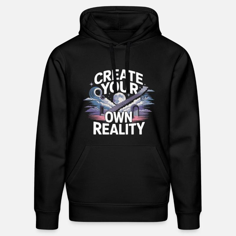 Façonner sa propre réalité - Sweat à capuche bio DRUMMER Stanley/Stella Unisexe - noir
