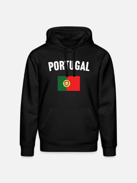 Portugal Flag - Stanley/Stella DRUMMER Unisex Organic Hoodie - black