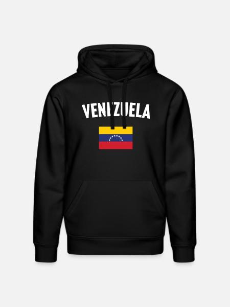 Venezuela Flag - Stanley/Stella DRUMMER Unisex Organic Hoodie - black