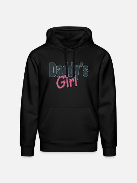 daddy's girl - Stanley/Stella DRUMMER Unisex Organic Hoodie - black