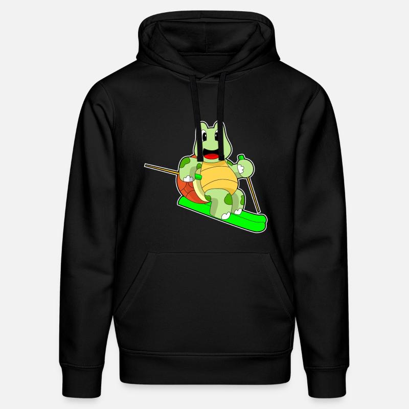 Turtle Skier Ski - Sweat à capuche bio DRUMMER Stanley/Stella Unisexe - noir